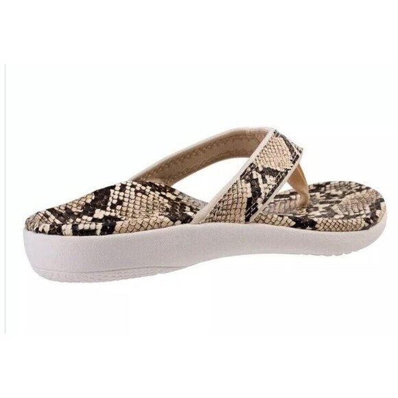 Spenco Yumi Nuevo Snake Sandal Womens 9 D Wide Cream Arch Support New - Picture 3 of 8